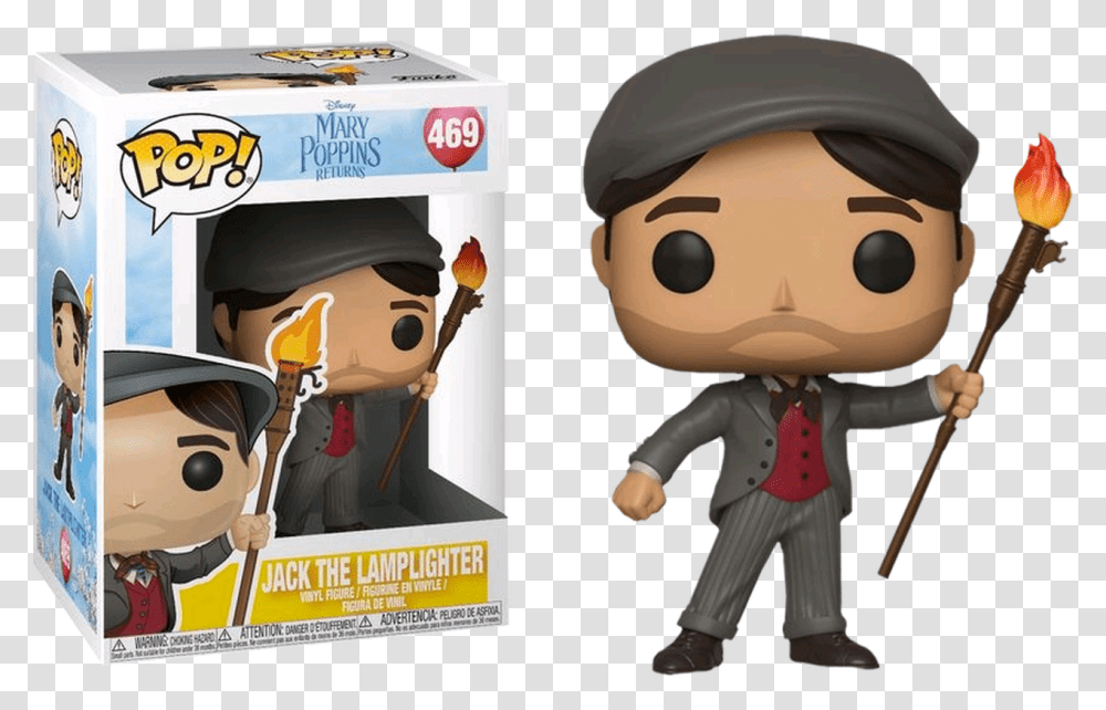 Mary Poppins Returns Jack The Lamplighter Funko Pop, Helmet, Person, Toy Transparent Png