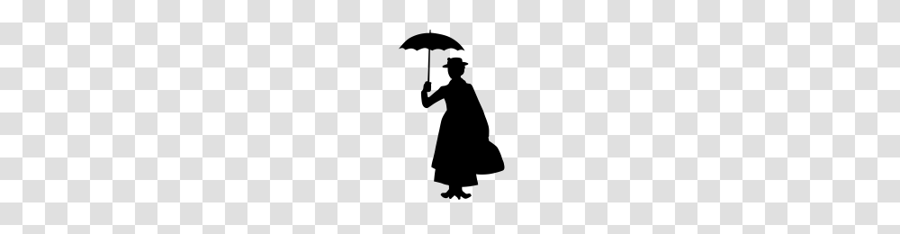 Mary Poppins Silhouette Clip Art, Gray, World Of Warcraft Transparent Png