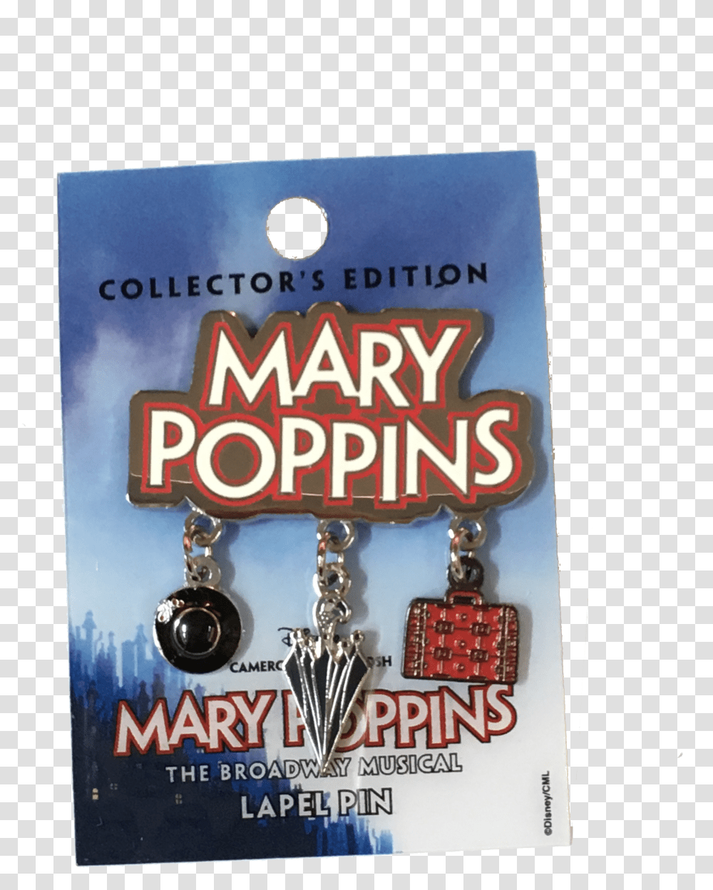 Mary Poppins The Broadway Musical Dangle Pin Mary Poppins Musical Pin Transparent Png