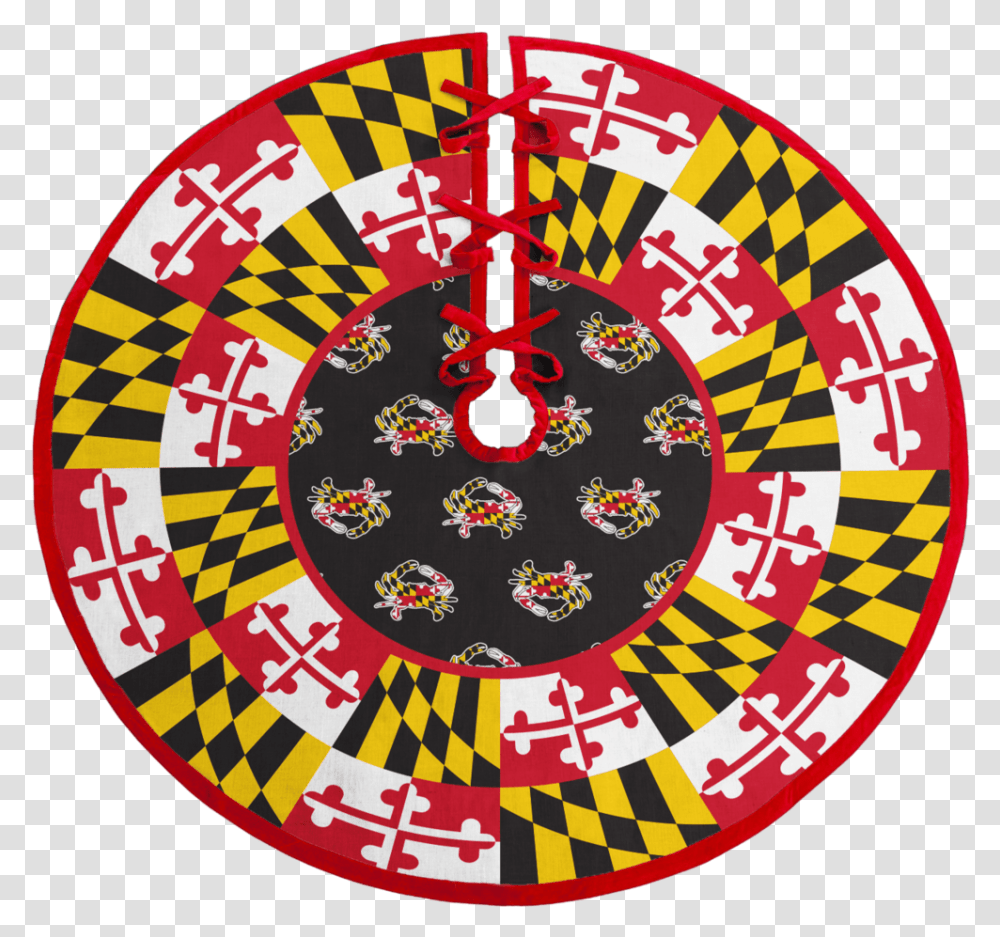 Maryland Flag Amp Crab Tree Skirt Maryland State Flag, Rug, Game, Gambling Transparent Png