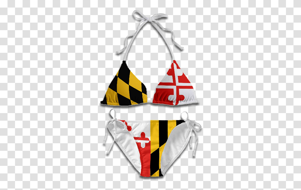 Maryland Flag Bikini, Apparel, Swimwear, Person Transparent Png