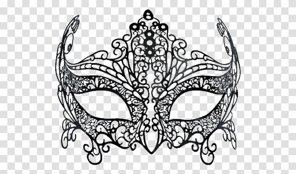 Mascara Carnaval Elegance 6 Masque De Venise Bleu, Chandelier, Lamp, Mask Transparent Png
