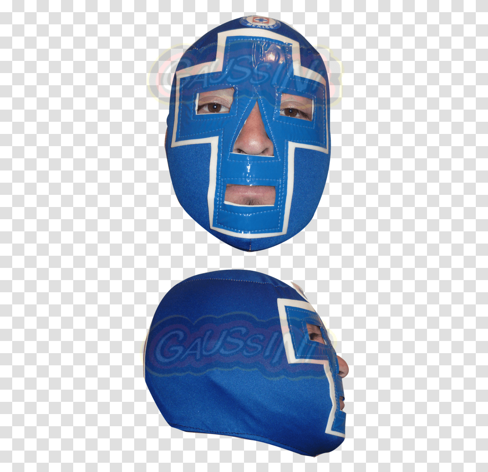 Mascara De Luchador Cruz Azul, Apparel, Helmet, Football Transparent Png