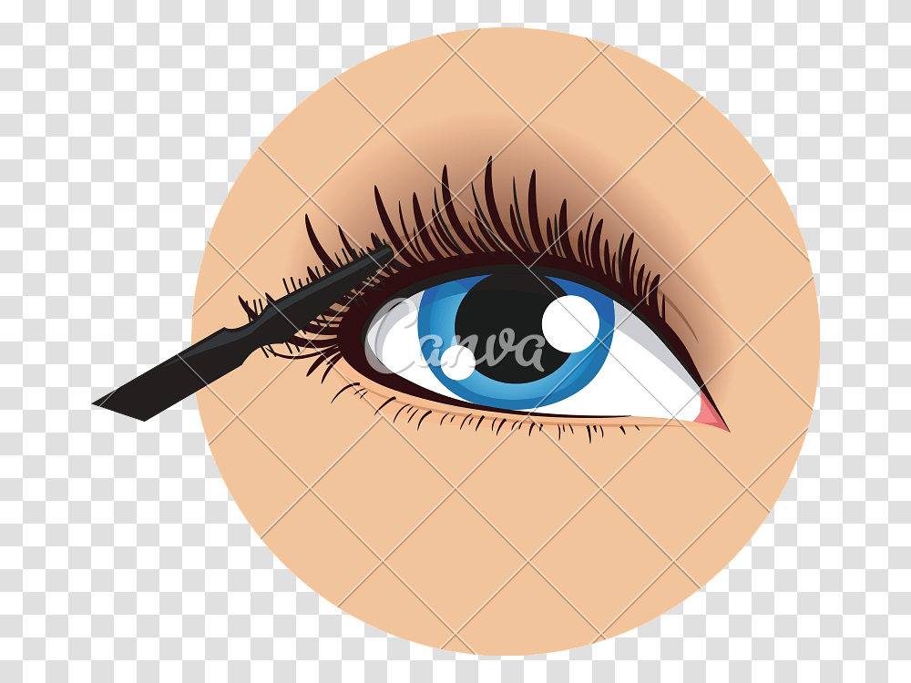 Mascara Vector Cartoon Makeup Eye Liner, Contact Lens, Balloon, Cosmetics Transparent Png