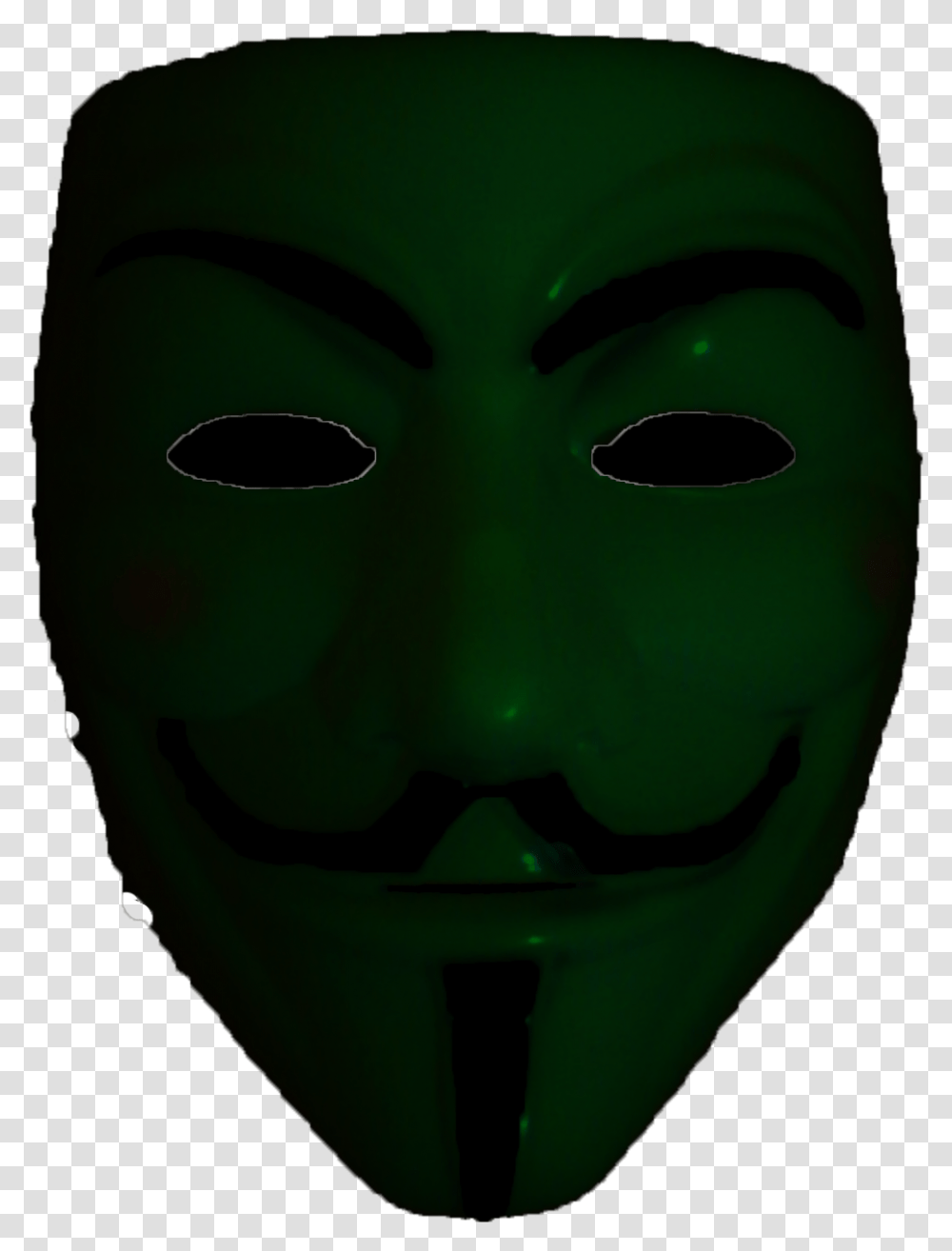 Maschera Di Guy Fawkes Verde Face Mask, Green, Alien, Head Transparent Png