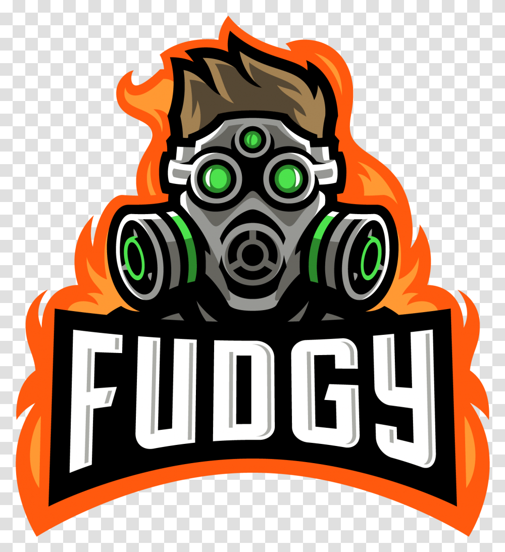 Mascot Logo Products From Fudgy Gaming Teespring Fudgy Logo, Binoculars, Light, Flame, Fire Transparent Png