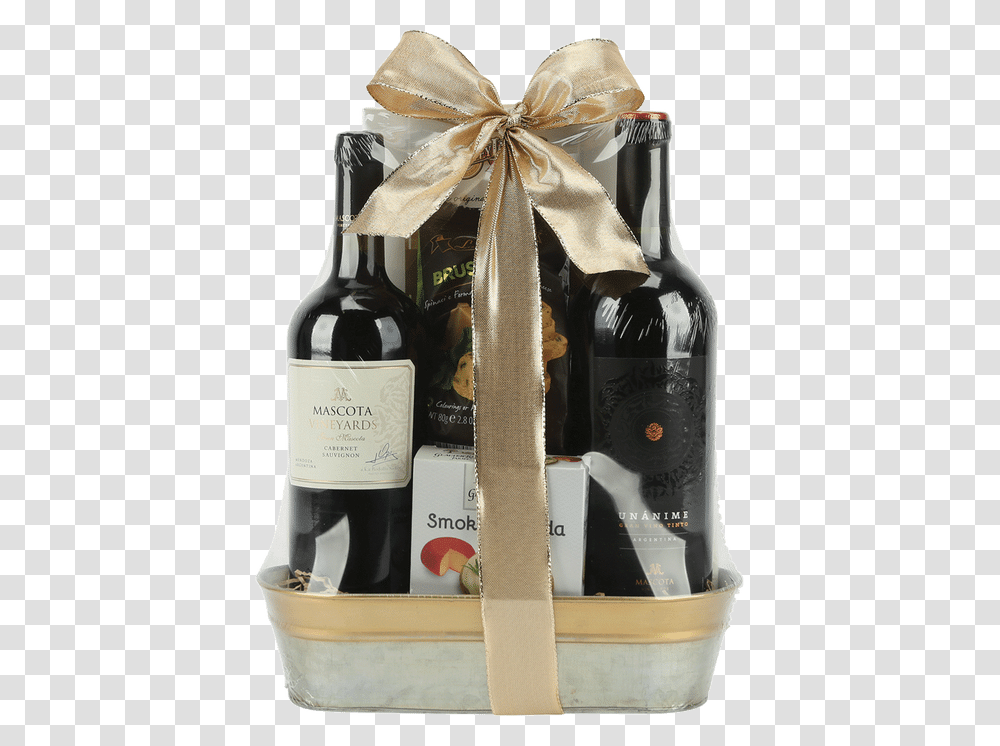 Mascota Gift Basket Mishloach Manot, Wine, Alcohol, Beverage, Drink Transparent Png