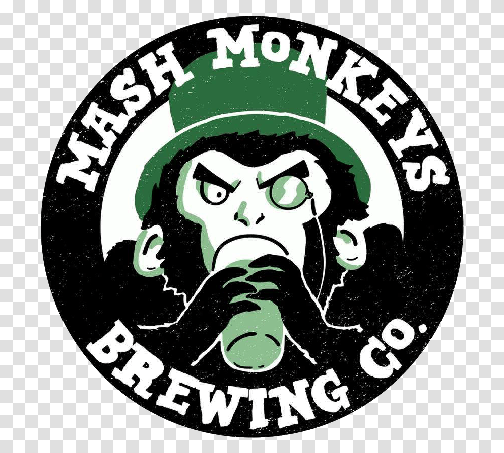 Mash Mash Monkeys Brewing Company, Label, Text, Logo, Symbol Transparent Png