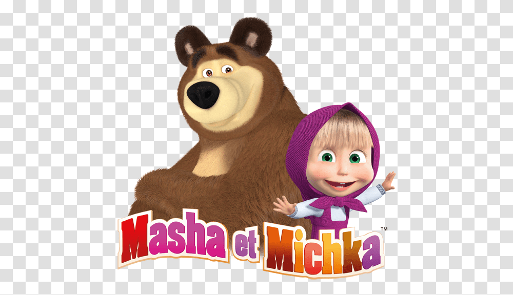 Masha And The Bear Logo, Toy, Person, Human, Doll Transparent Png