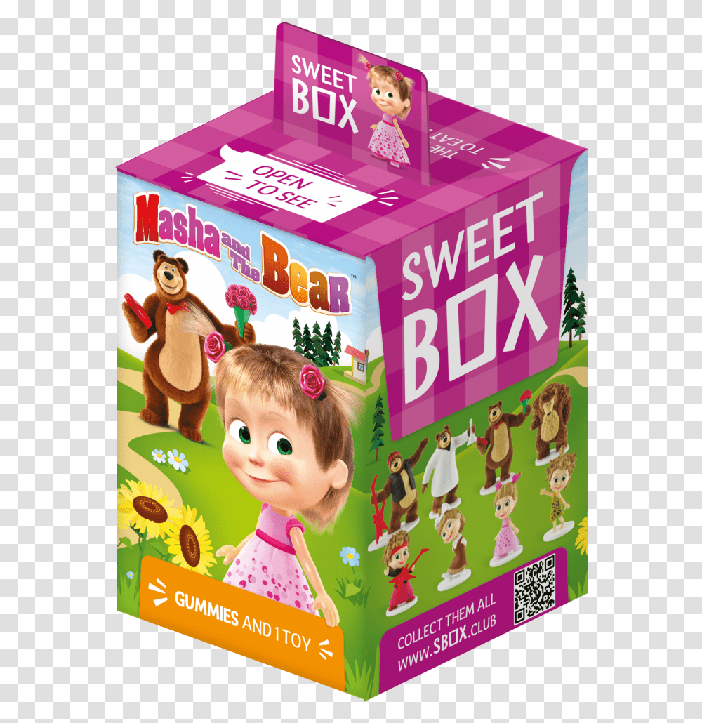 Masha And The Bear Sweetbox 35g, Outdoors, Nature, Doll, Toy Transparent Png