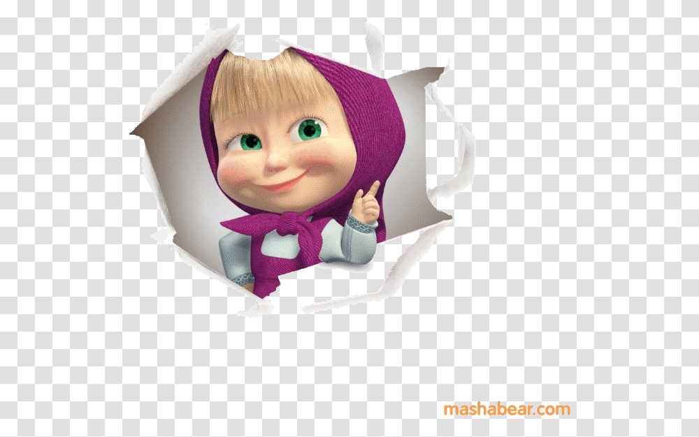 Masha And The Bear, Toy, Person, Human, Paper Transparent Png