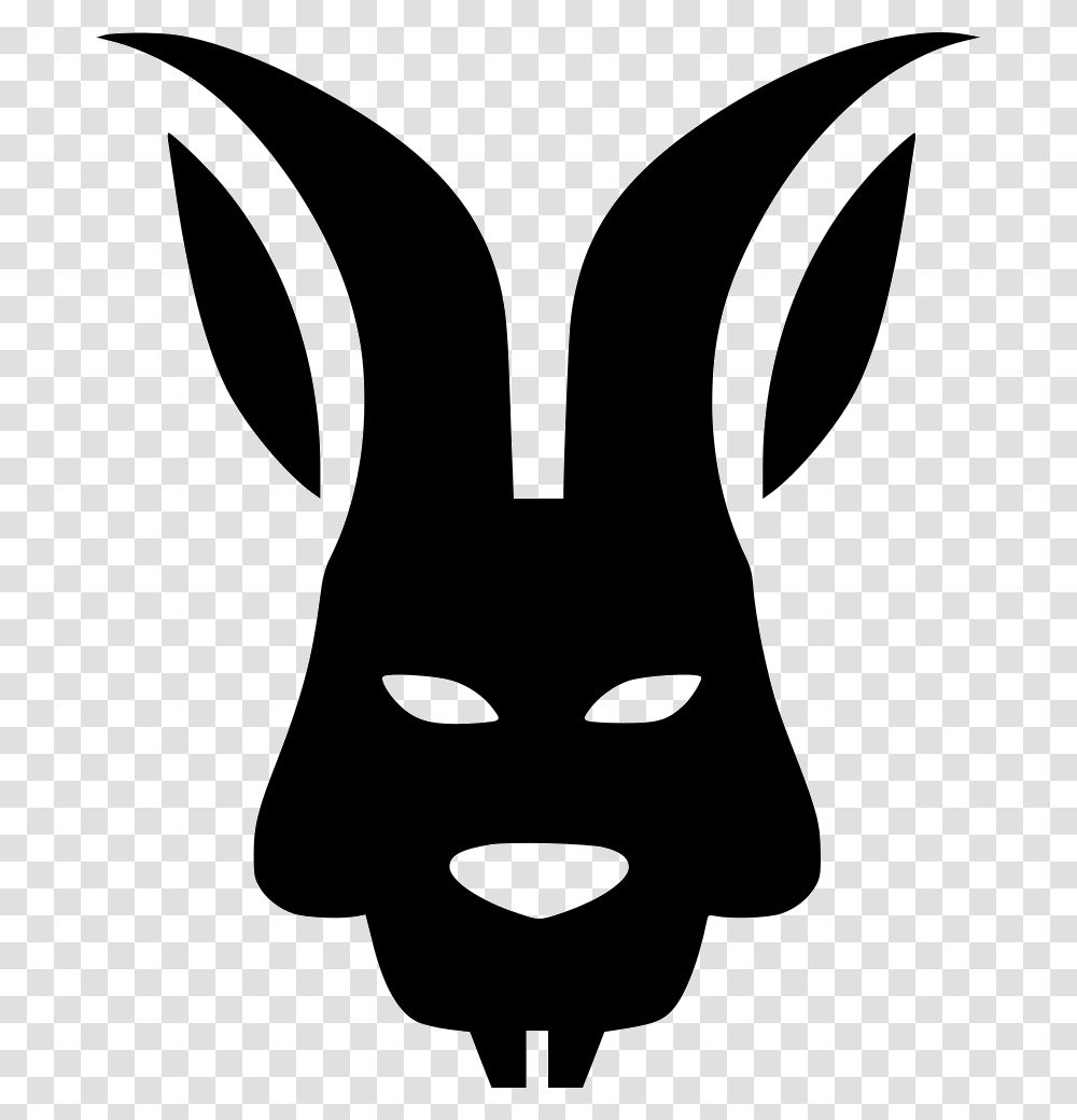 Mask Avatar Rabbit Rabbit Avatar, Stencil Transparent Png