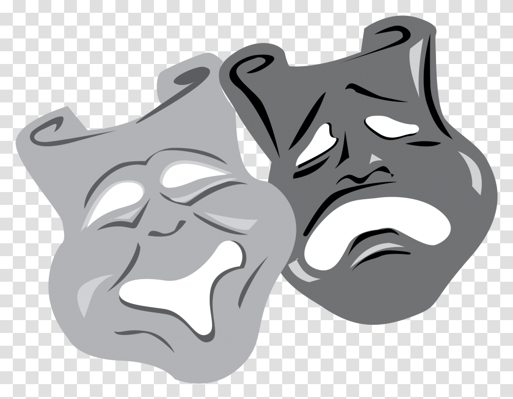 Mask Clipart Black And White, Face, Head, Stencil, Plant Transparent Png