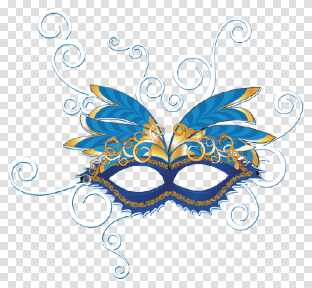 Mask Clipart Masquerade Blue Masquerade Mask, Pattern, Floral Design Transparent Png
