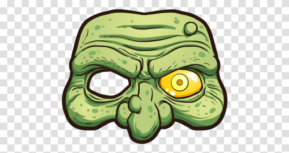 Mask Drawing Witch Green Yellow For Halloween 618x618 Fictional Character, Alien, Helmet, Clothing, Apparel Transparent Png