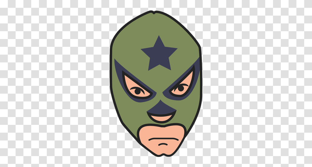Mask Green Front Facing Star Flat & Svg Cartoon, Face, Military Uniform, Head, Legend Of Zelda Transparent Png