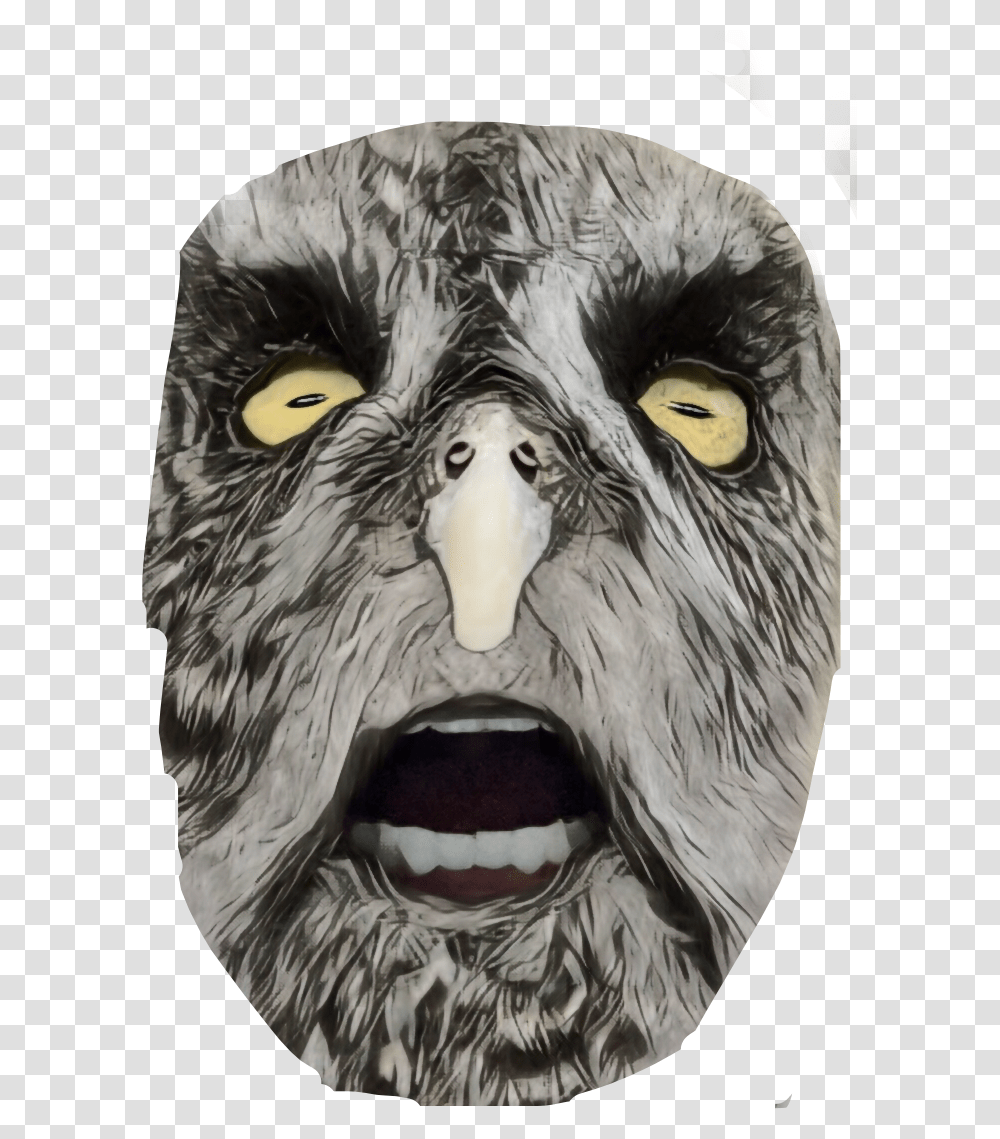 Mask Monster Halloween Scary Freetoedit Cat Yawns, Beak, Bird, Animal Transparent Png