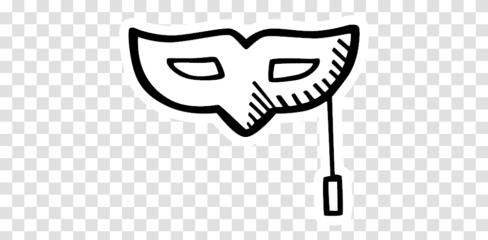 Mask New Year Theater Icon New Years Hand Drawn Sticker, Label, Stencil, Symbol, Drawing Transparent Png