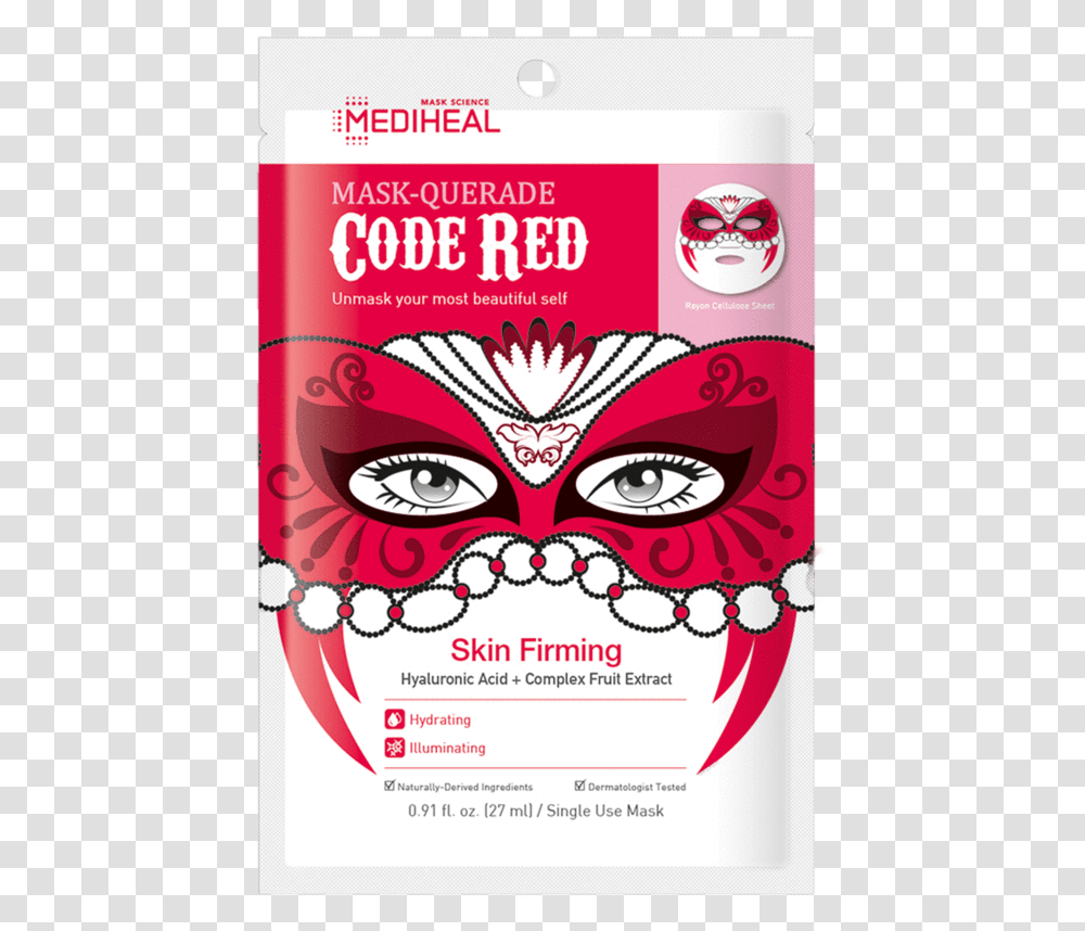 Mask Querade Code Red Mask Dress Code Masked Mask, Advertisement, Poster, Flyer, Paper Transparent Png