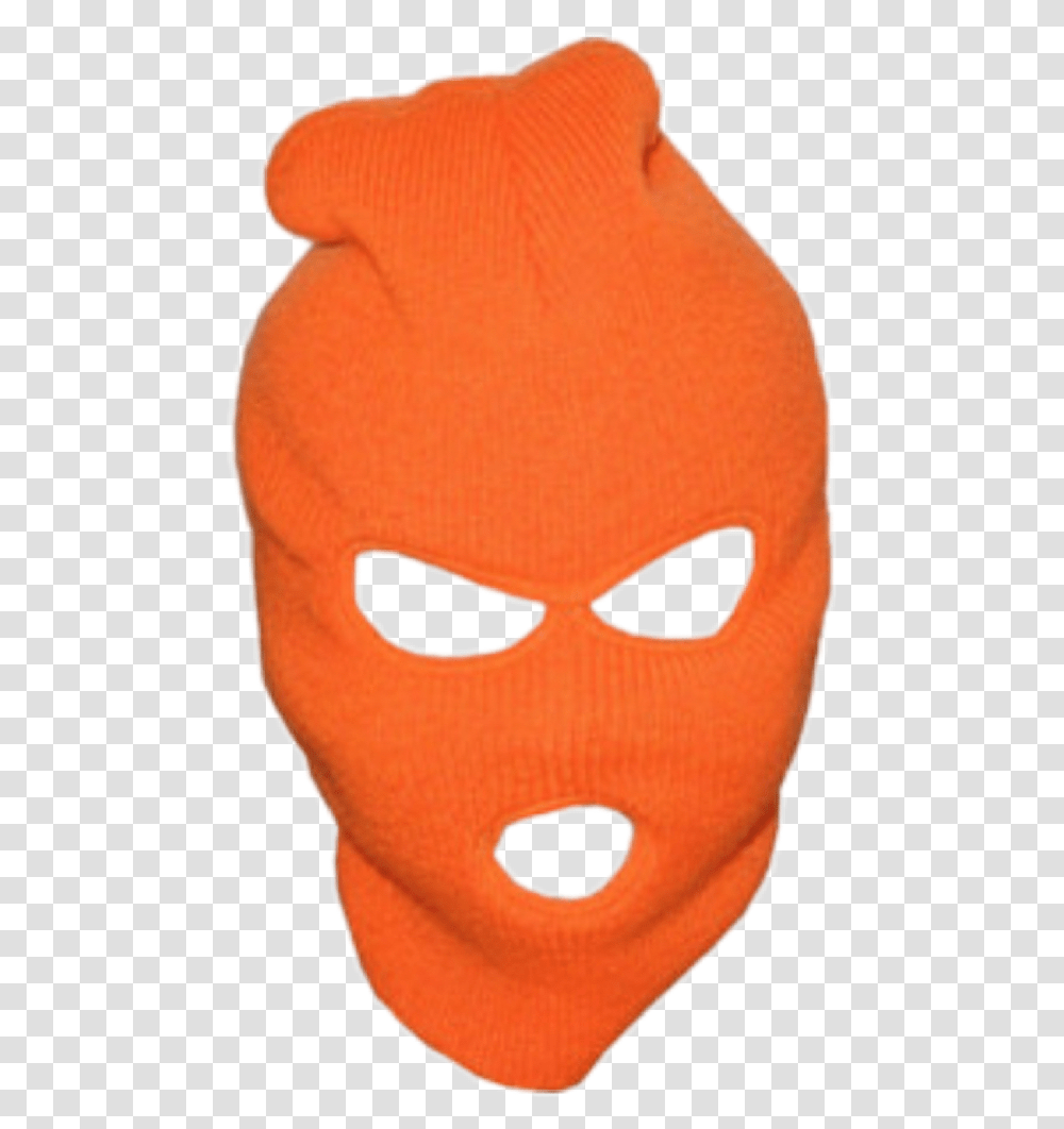 Mask Robber Burglar Orange Ski Mask Vector, Baseball Cap, Hat Transparent Png