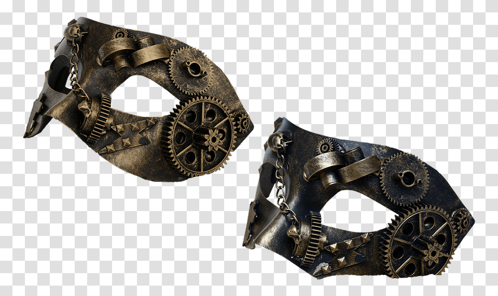 Mask Steampunk Metal Metal Mask Gears Chain Iron, Machine, Wheel, Motor, Spoke Transparent Png