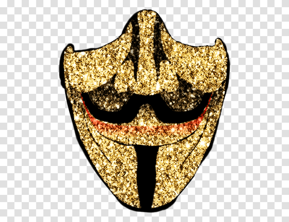 Mask Vendetta Guyfawkes Remixit Gold Guccigang Emblem, Necklace, Jewelry, Accessories, Accessory Transparent Png