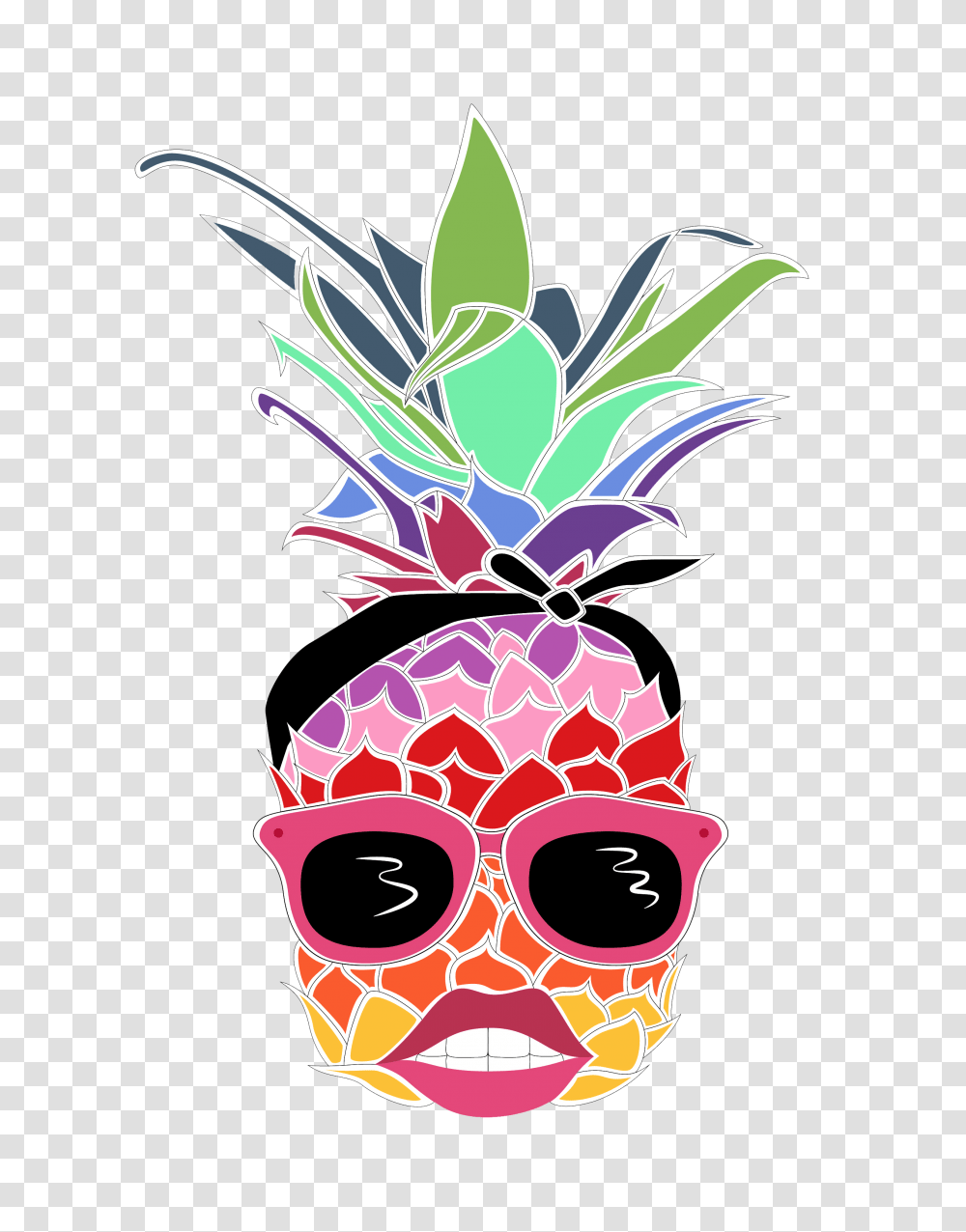 Masks Clipart Pineapple Download Full Size Clipart, Graphics, Head, Floral Design, Pattern Transparent Png