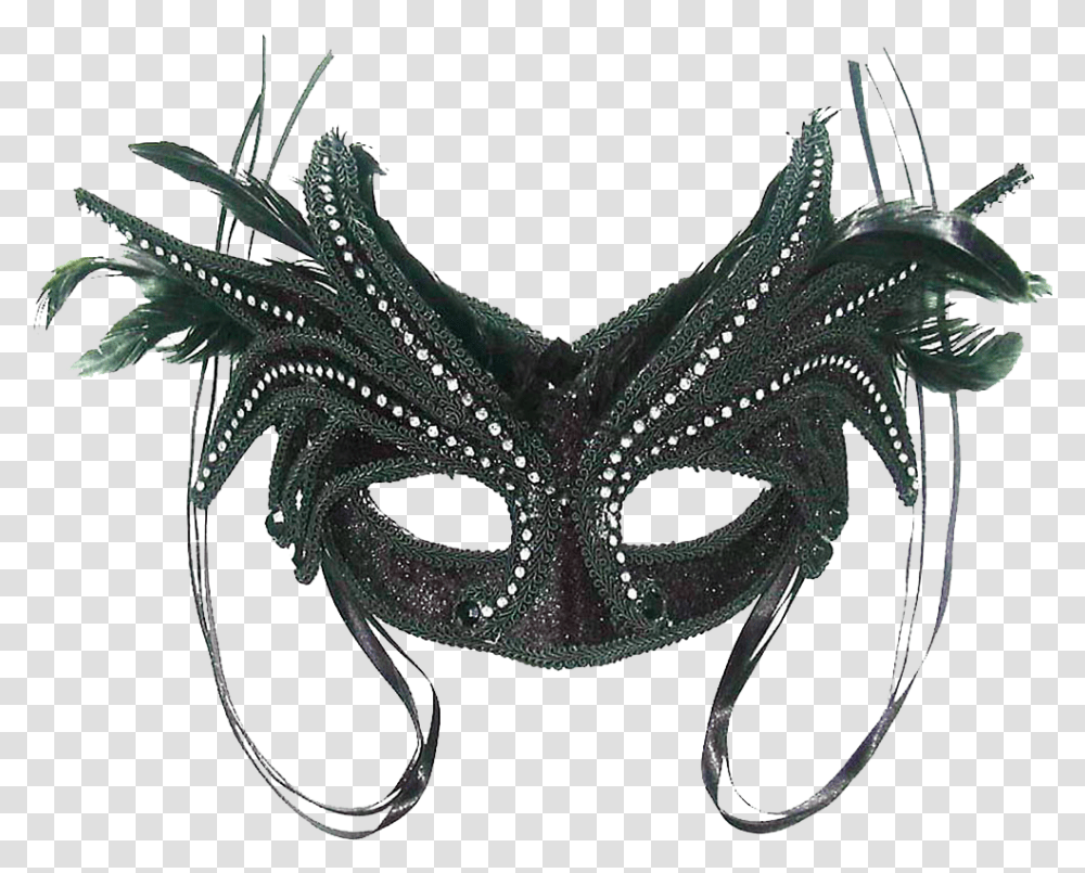 Masks Feathers Black, Lizard, Reptile, Animal Transparent Png