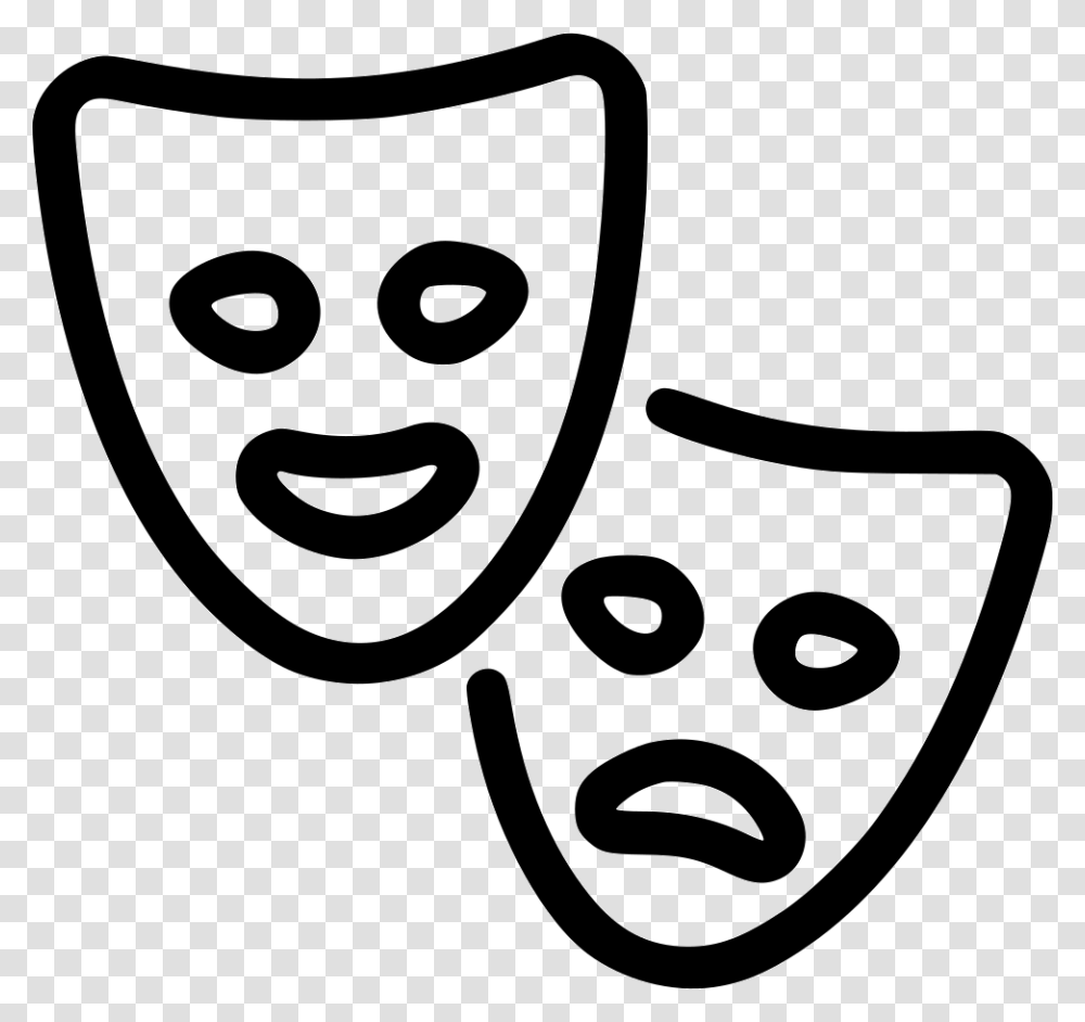 Masks Theater Play Play Masks, Stencil, Doodle, Drawing Transparent Png