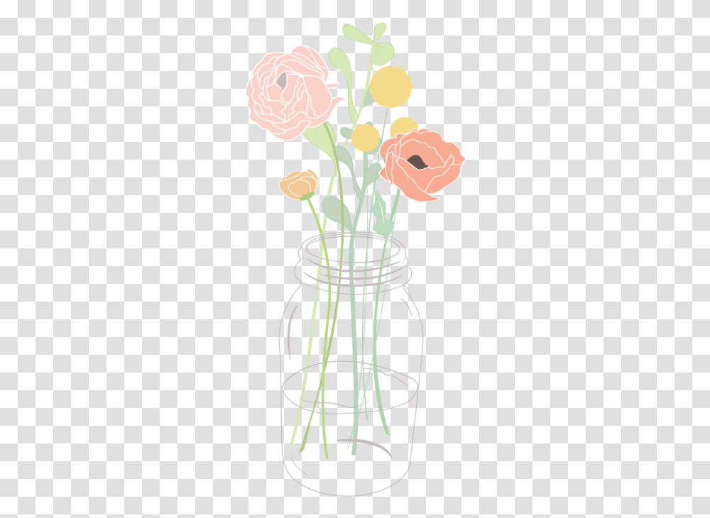 Mason Jar Clipart In Clip Art Flowers In Mason Jars, Plant, Blossom, Sweets, Food Transparent Png
