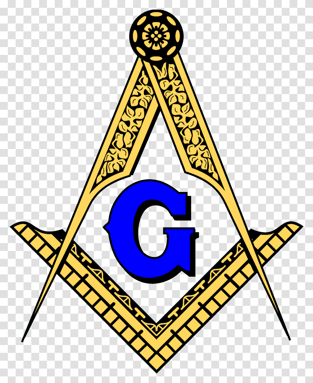 Masonic Logo Freemasonry Square And Compass, Symbol, Triangle, Gold, Trademark Transparent Png