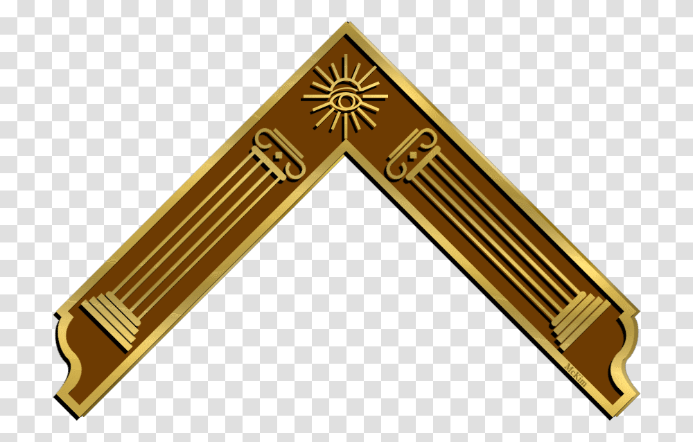 Masonic Worshipful Master Symbols, Wood, Gold, Triangle Transparent Png