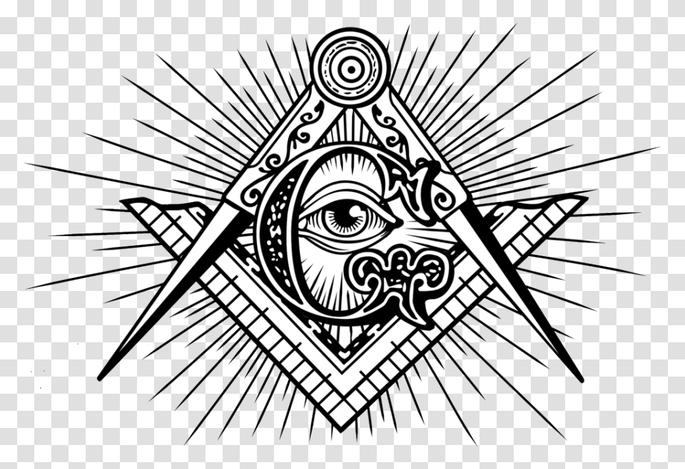 Masonry All Seeing Eye Free Mason, Emblem, Compass, Flag Transparent Png