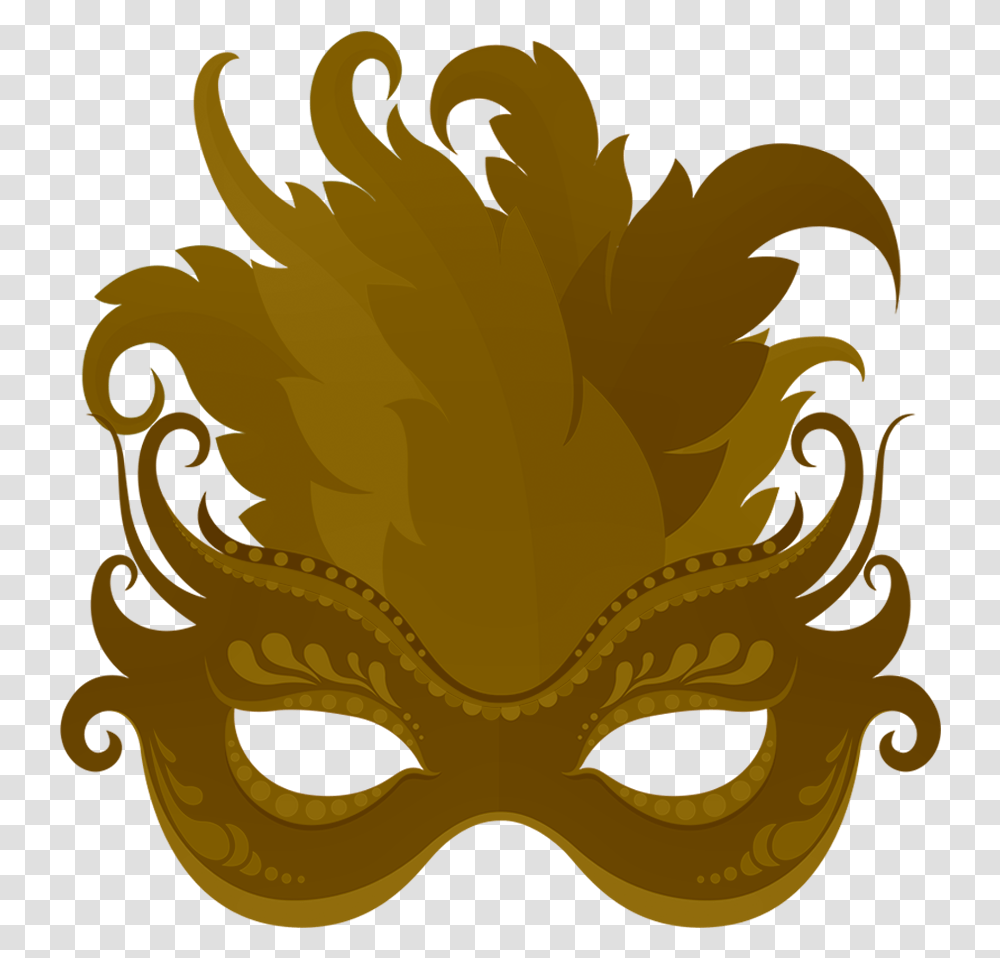 Masquerade Mask Clipart Gold Mask, Painting Transparent Png