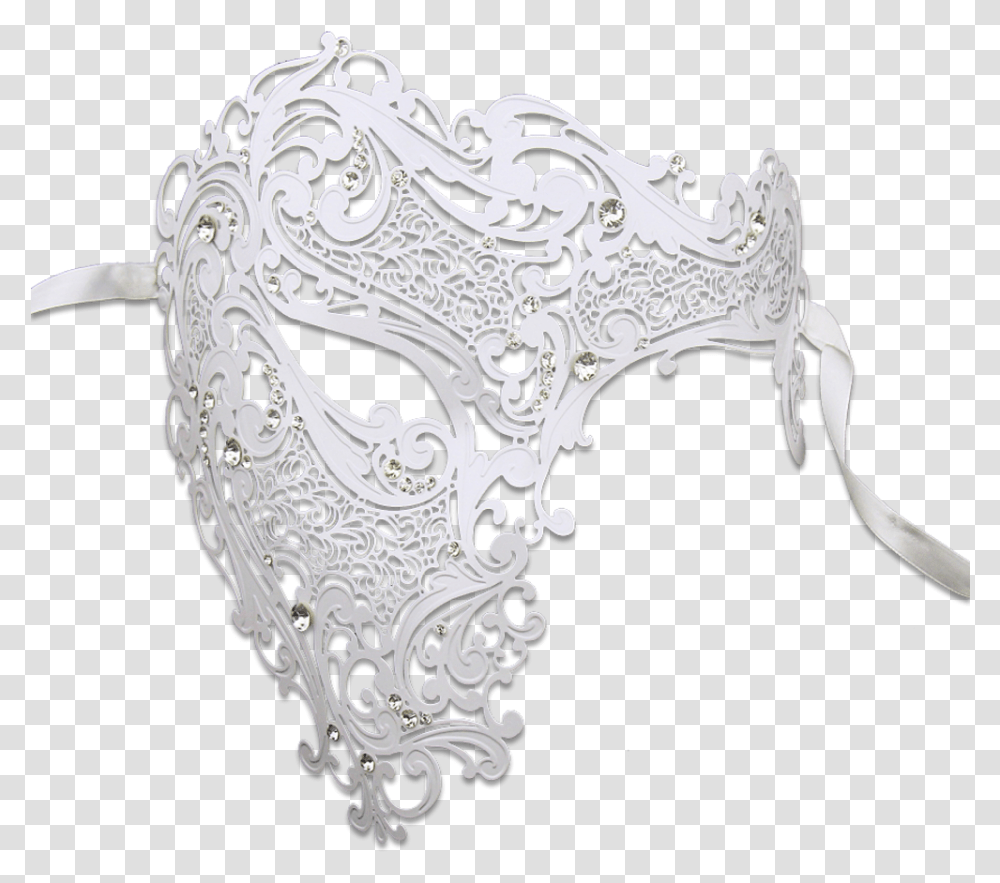 Masquerade Mask Half Face Silver Masquerade Mask, Lace, Accessories, Accessory, Jewelry Transparent Png