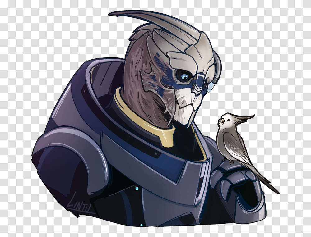 Mass Effect Garrus Art, Helmet, Bird, Animal, Mammal Transparent Png