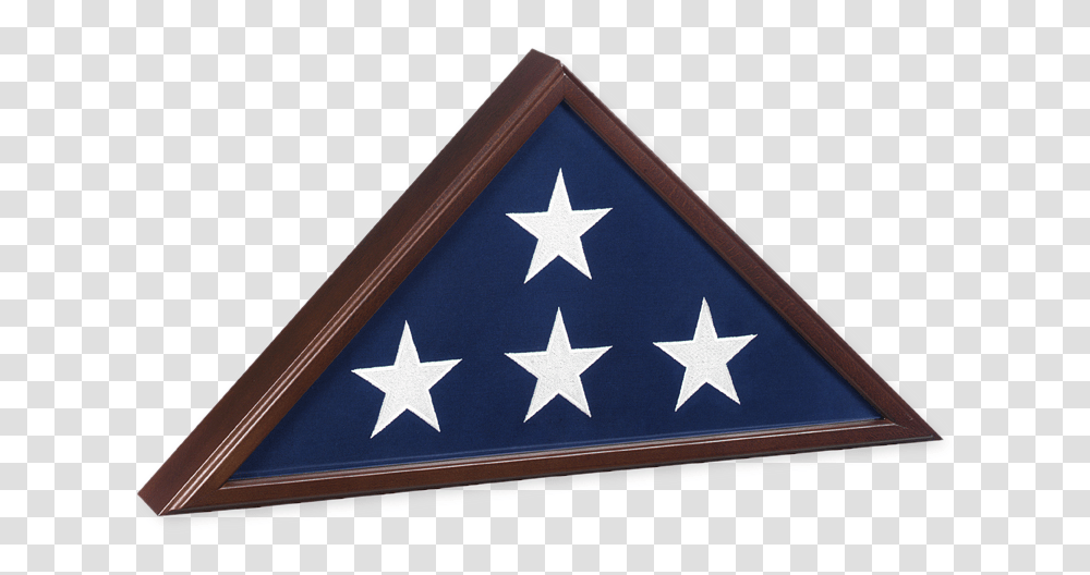 Mass Produced Flag Display Case 5 X9 Metal Flag Display Case, Star Symbol, Triangle, Sign Transparent Png