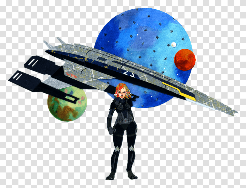Mass Shepardme Personazhinormandy Illustration, Outer Space, Astronomy, Spaceship, Aircraft Transparent Png