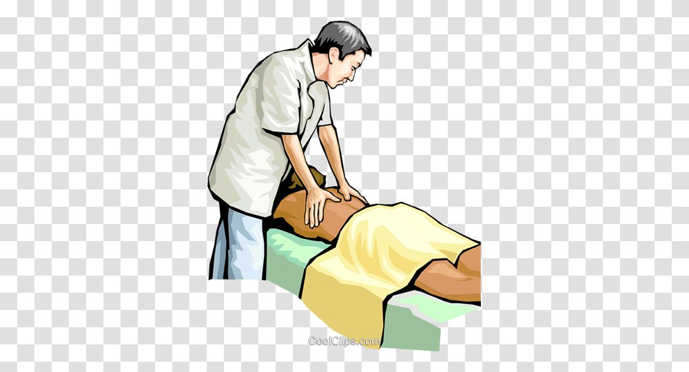 Massage Therapist Royalty Free Vector Clip Art Illustration, Person, Human, Patient, Therapy Transparent Png