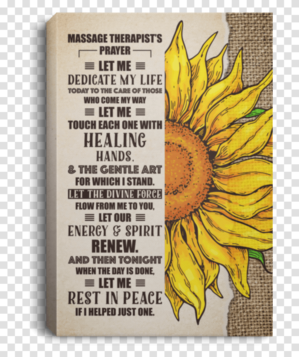 Massage Therapist Sunflower, Poster, Advertisement, Flyer, Paper Transparent Png