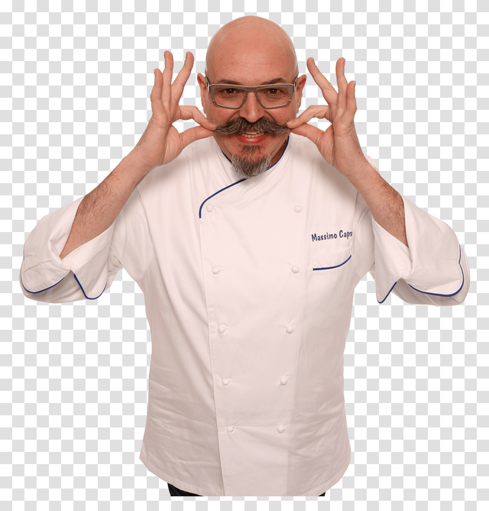 Massimo Capra Italian Chef, Shirt, Apparel, Person Transparent Png