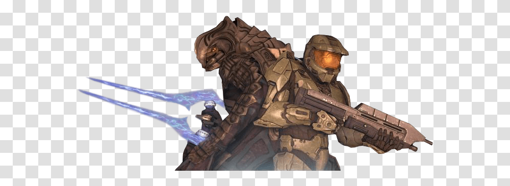 Master Chief And Arbiter, Helmet, Apparel, Gun Transparent Png