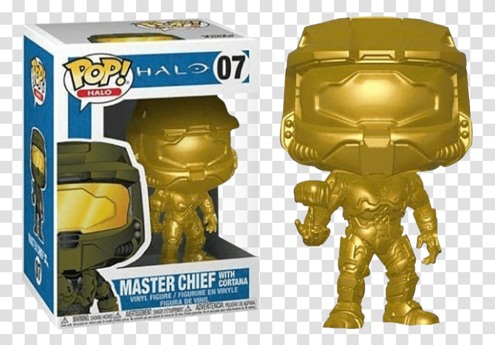 Master Chief With Cortana Metallic Gold Funko Pop Vinyl, Toy Transparent Png