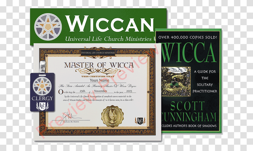 Master Of Wicca Package Diploma, Document Transparent Png