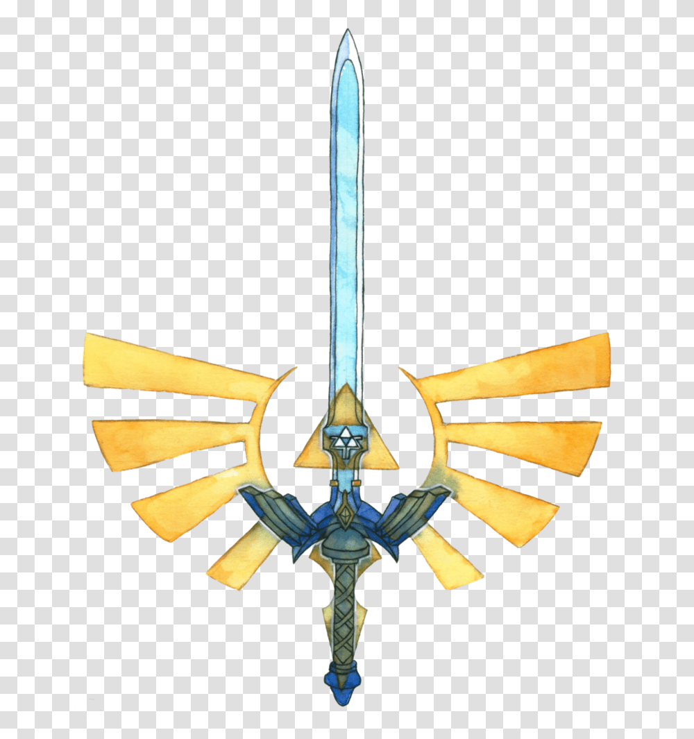 Master Sword Tattoo Design, Cross, Emblem, Weapon Transparent Png