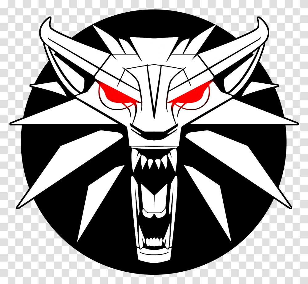 Master Witcher Redux V1 White Wolf Witcher 3 Wild Hunt, Emblem, Star Symbol, Flag Transparent Png