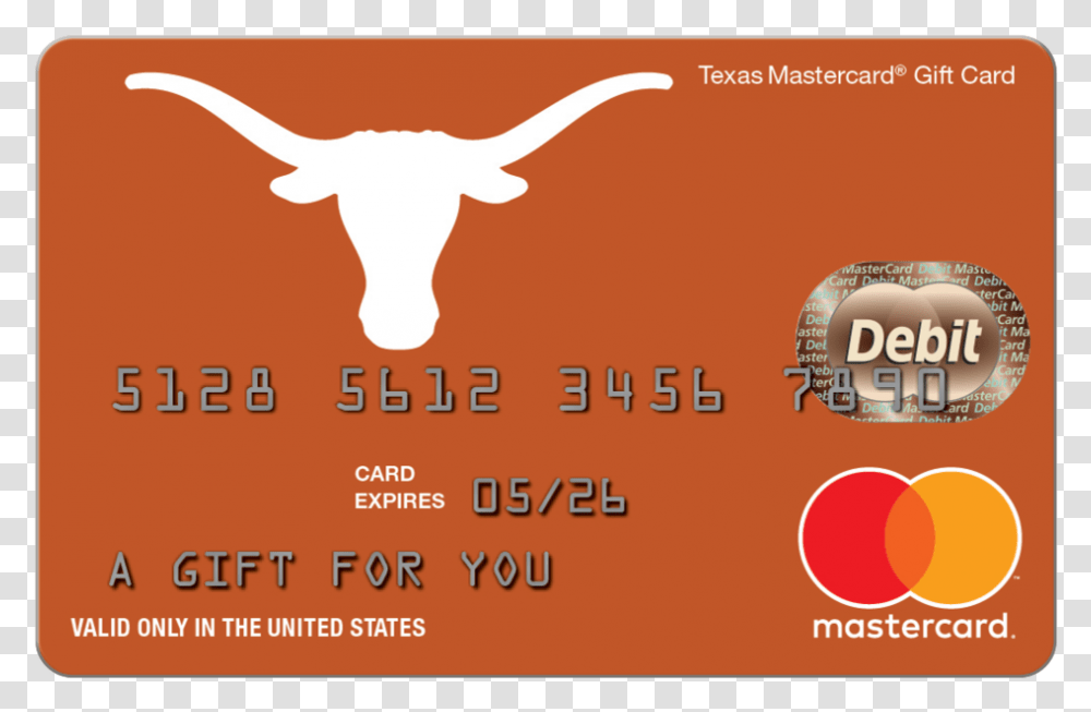 Mastercard Gift Card Fancardgift Texas Longhorn, Credit Card, Antelope, Wildlife Transparent Png