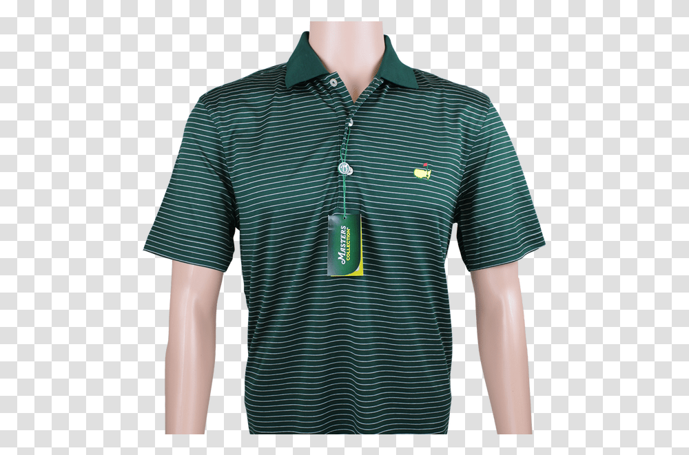 Masters Green And Thin White Striped Jersey Polo, Shirt, Sleeve, Person Transparent Png