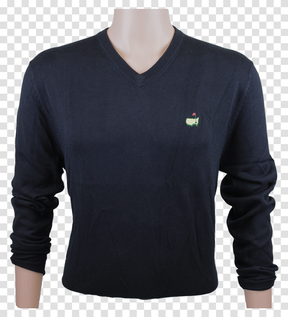 Masters Long Sleeve V Neck Sweater Sweater, Apparel, Sweatshirt, Person Transparent Png