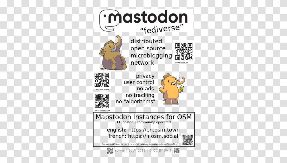 Mastodon Cartoon, QR Code Transparent Png